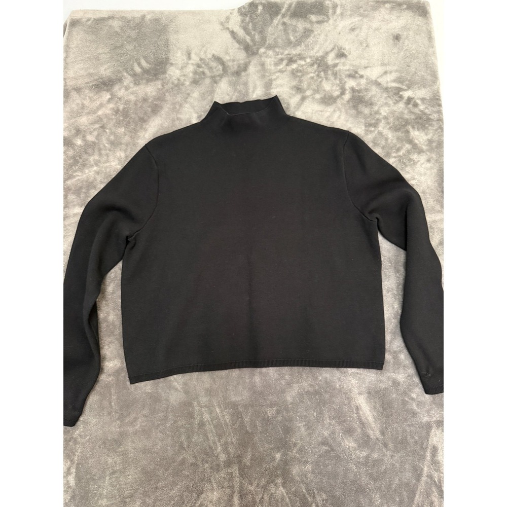 Antonio Melani Women's‎ Small Black Mock Neck Sweater Cropped Career Minimalist